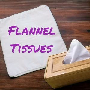 White Flannel Reusable Tissues Eco Friendly Gift Zero Waste